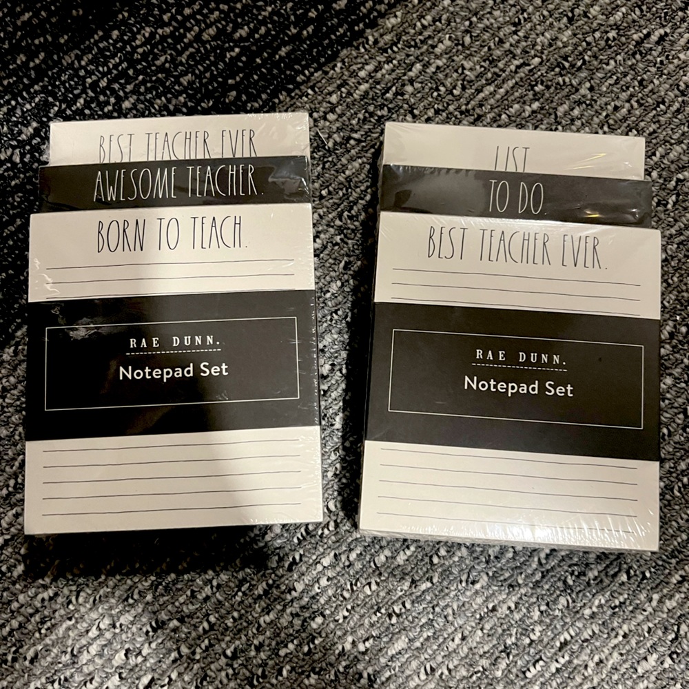 🆕 Rae Dunn Notepads (two packs, six notepads)